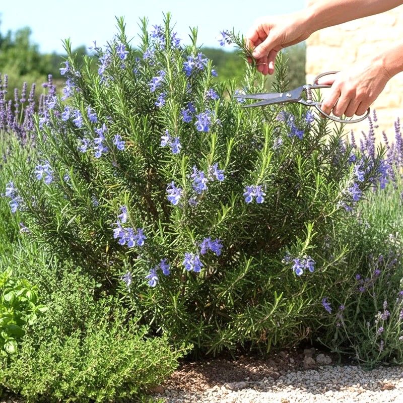 Le romarin officinal est un arbrisseau persistant de la famille des Lamiacées, très apprécié pour ses vertus aromatiques, médicinales et mellifères